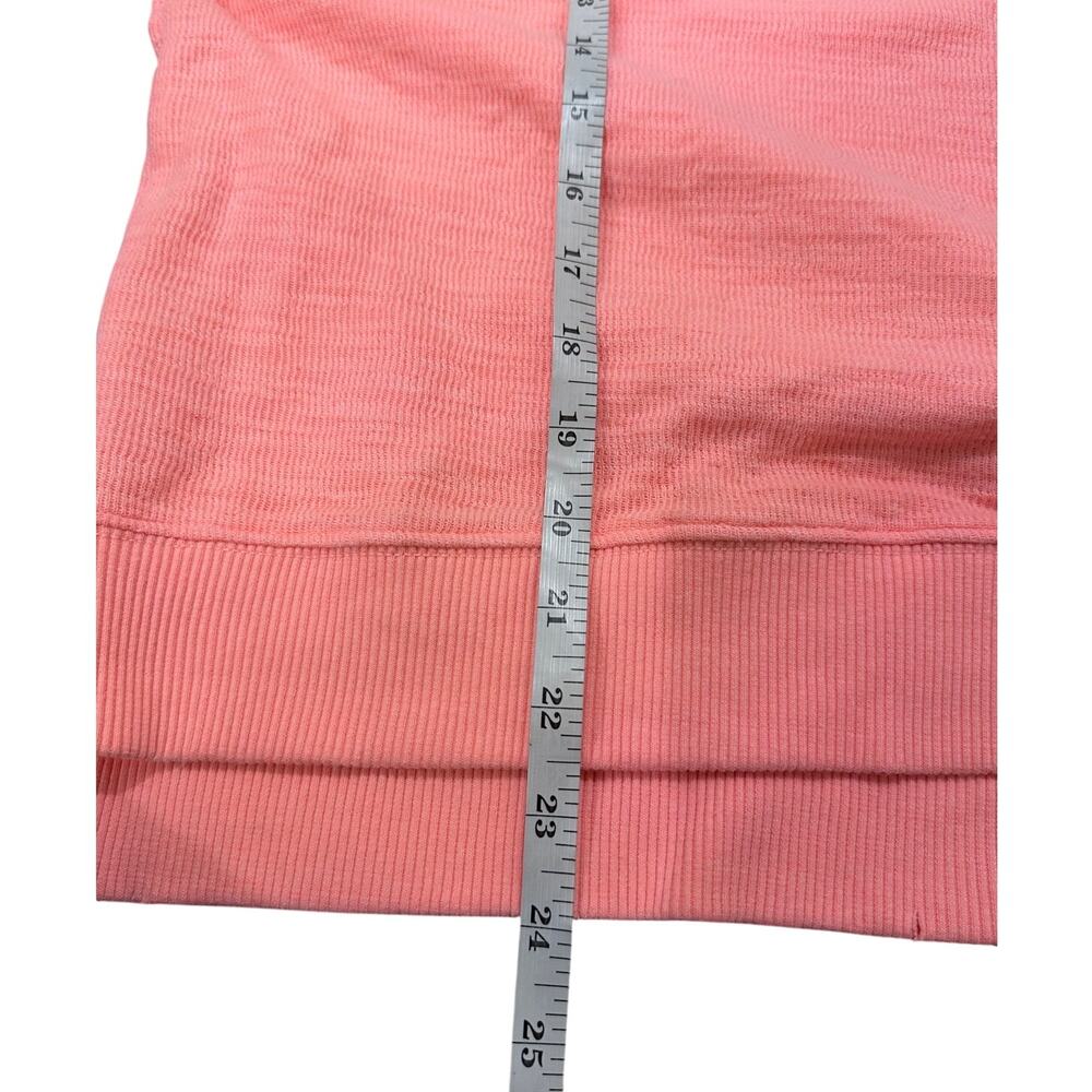 Aerie Happy Henley Oversized Everyday Polo Sweatshirt NWOT Bright Coral Pink, L - Picture 6 of 7